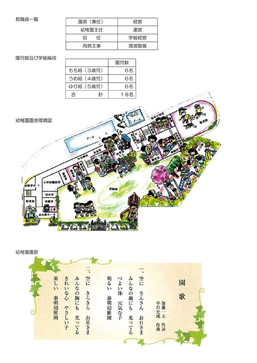 泰明幼稚園-幼稚園概要 - 泰明幼教員１.pdfの1ページ目のサムネイル